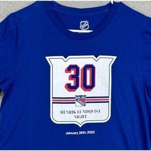 New York Rangers Shirt Boys XL Blue T-Shirt Crewneck Short Sleeve Youth‎ NHL NEW